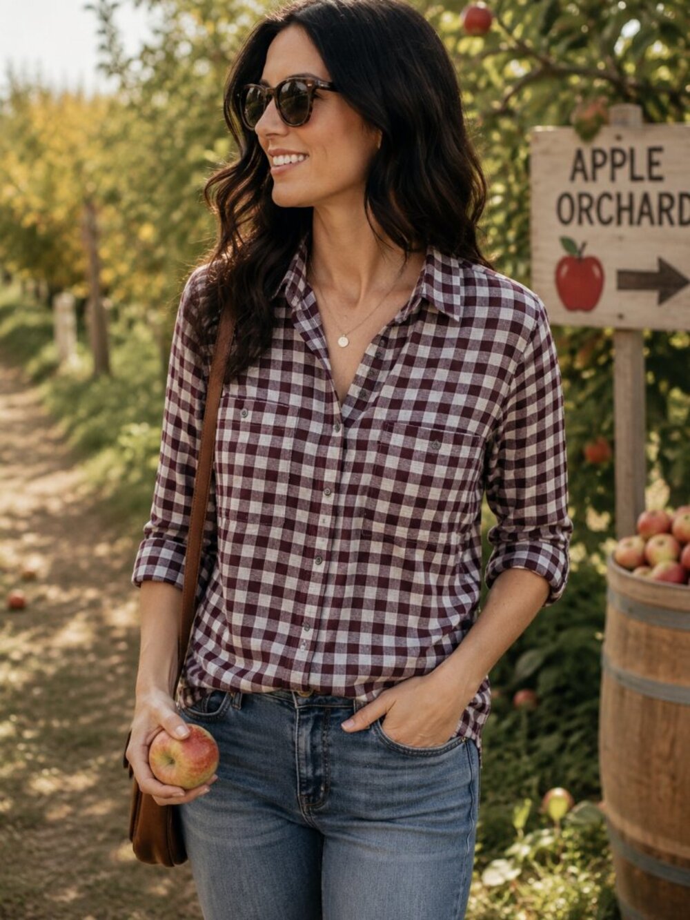 Madewell Mini-Check Market Popover Gingham Shirt | Size Small